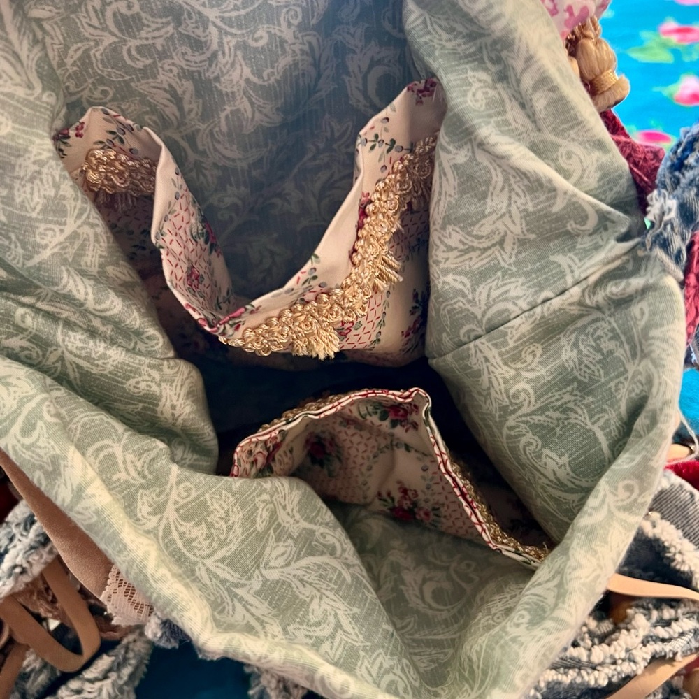 Bohemian Patchwork Hobo Bag tons of fringe adorned with lots of embellishment’s - Picture 3 of 8